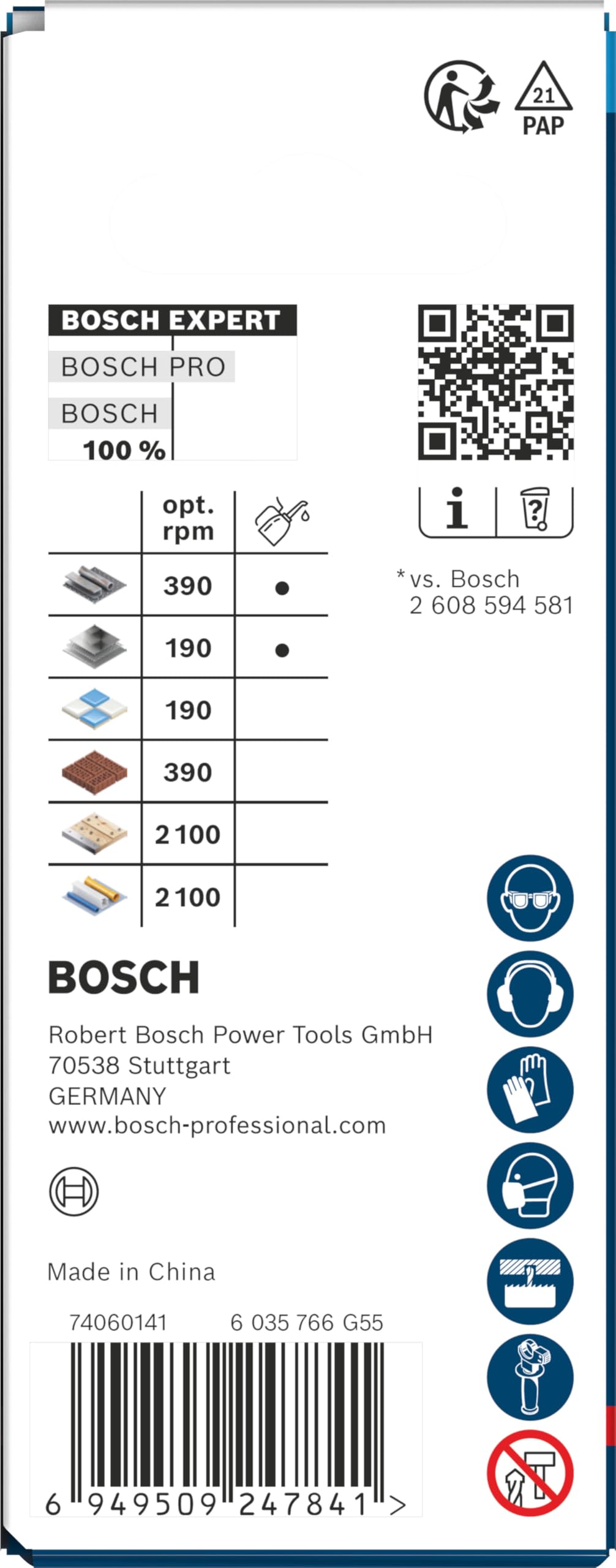 Bosch 1x Sega a tazza EXPERT Multi Material Power Change Plus (per Legno con metallo, Mattone, Ø 44 mm, Professional Accessorio Trapanoi)