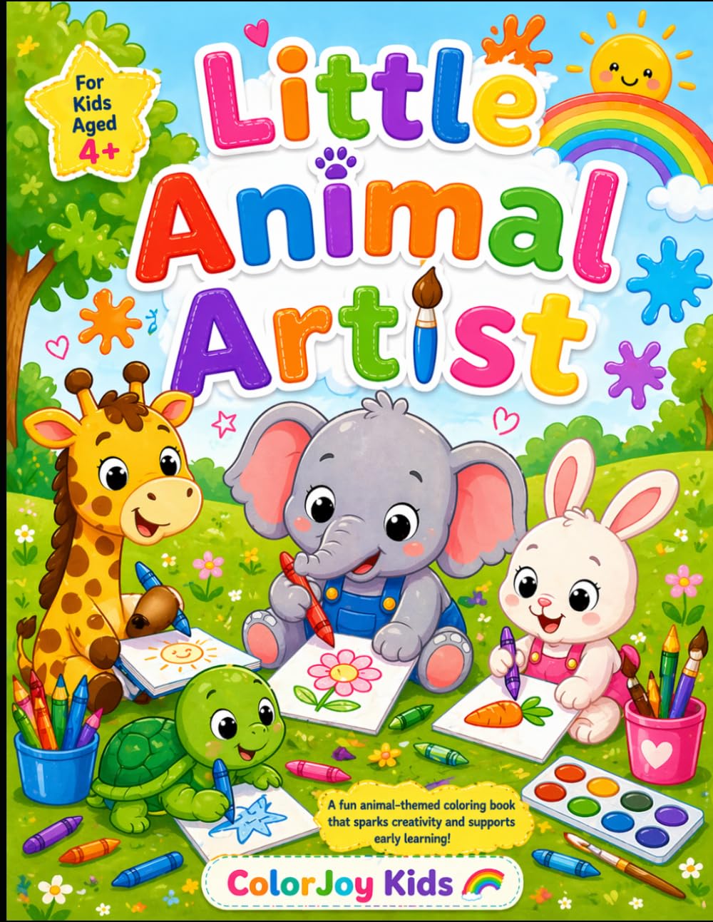 Little Animal Artist: Fun & Easy Cute Animal Designs for Toddlers and Preschoolers | Big Simple Pages for Relaxation, Creativity & Learning