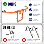 Stabilisateur d'échelle avec crochet de toit et rallonge murale, bras de support en acier lourd pour protection des gouttières, travaux de toiture et stabilisation de mur latéral, accessoire d'échelle pour peinture