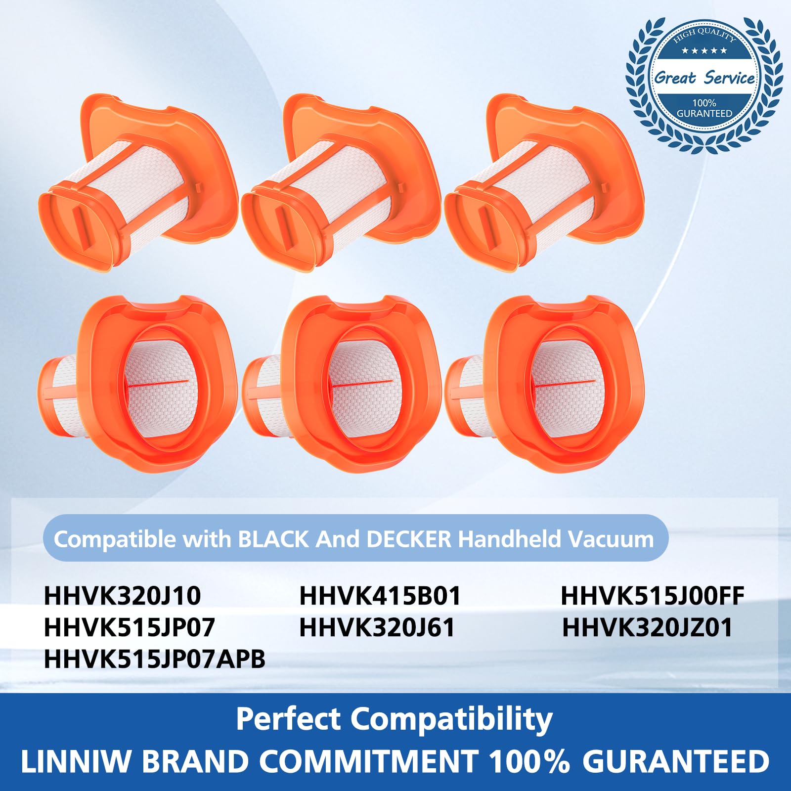 BLACK+DECKER Vacuum Filter - Washable Replacement -8