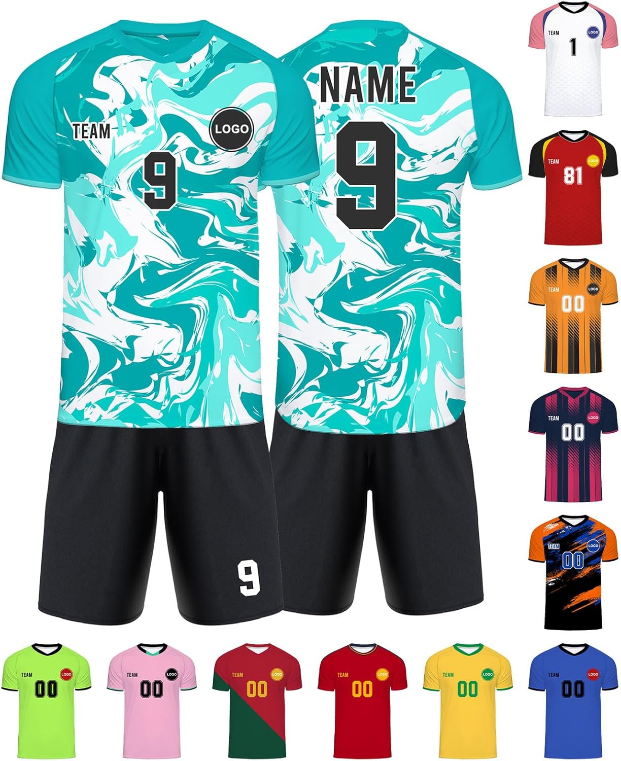 Custom Soccer Jersey Personalized Team Name Number Sports Shirt Customize Futbol Logo Jerseys for Kids Men Boys Youth