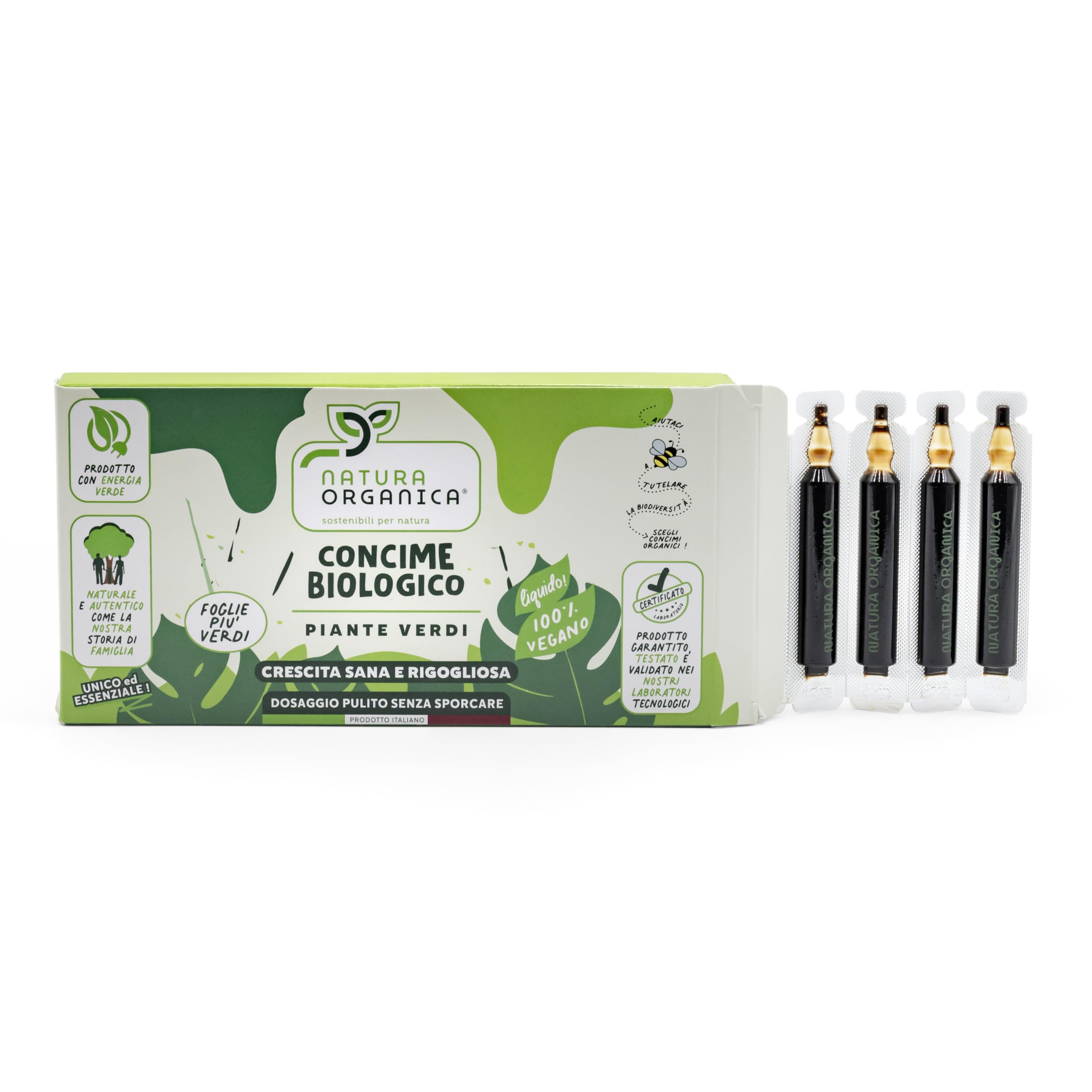 Concime Biologico NaturaOrganica Per Piante Verdi - 10 Fialette Super Concentrate Da 5mL - Foto 7