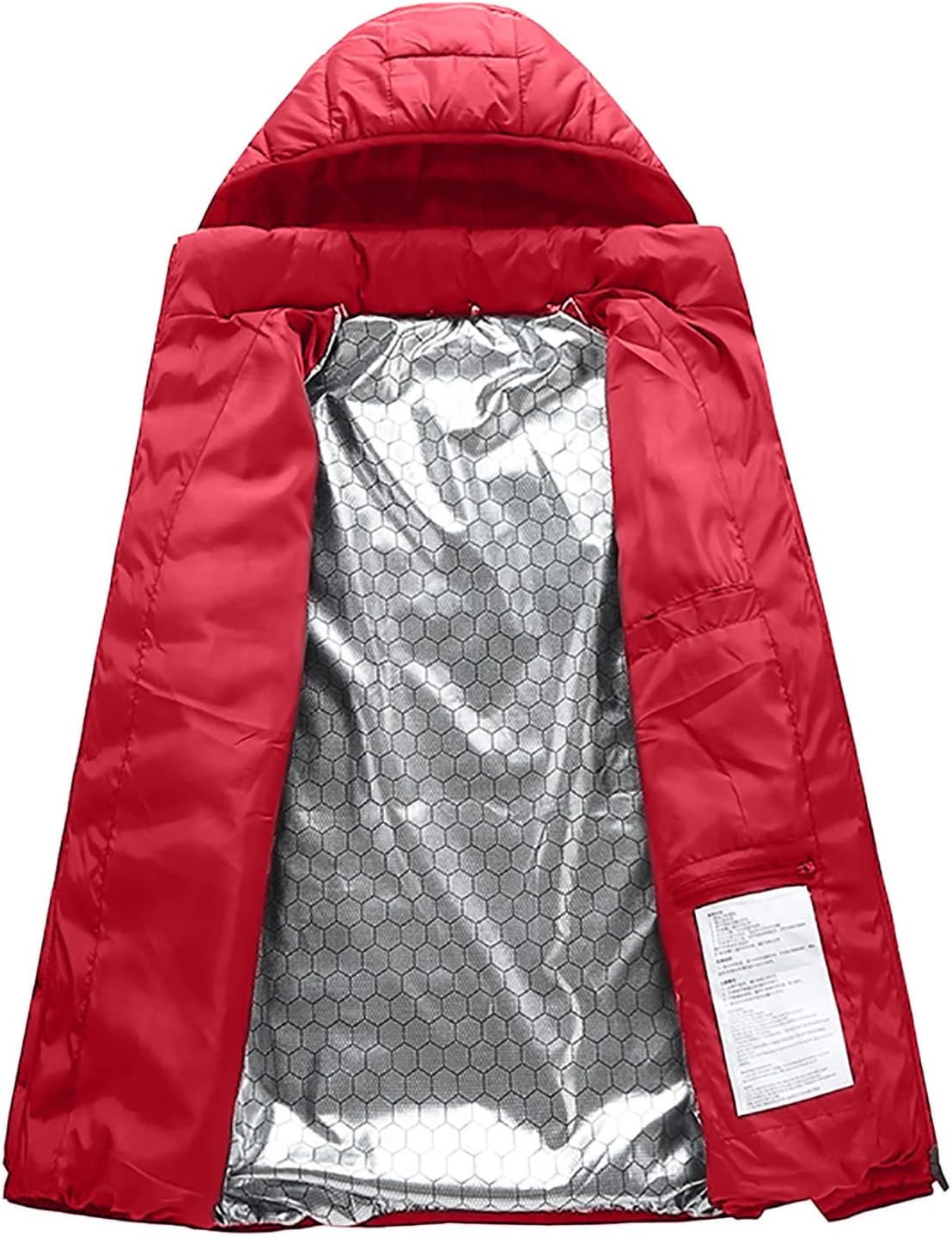 USB Electric Heated Jacket Men's Women's Hooded Warm Heated Coat Lightweight Quilted Puffy Jacket Outdoor Down Coat