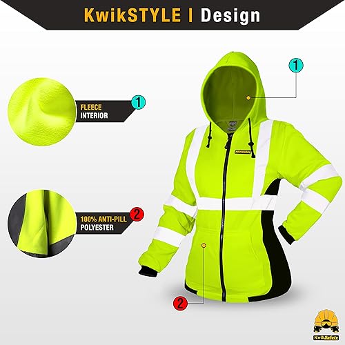 Miniatura 8 de KwikSafety - Charlotte, NC - Chaquetas de seguridad de forro polar para hombre y mujer  Cumple con la norma OSHA probada por ANSI