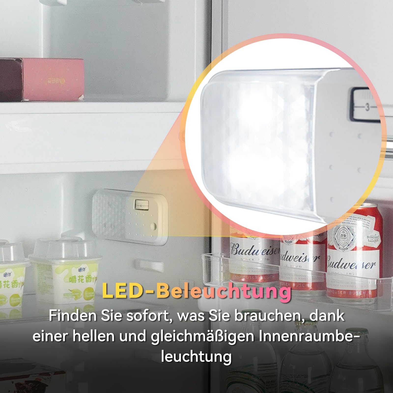 Raffreddatore Vintage 120L Combinato Con Freezer LED - Dettaglio