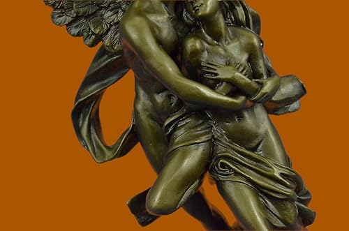 Miniatura 8 de Art Deco - Escultura de bronce de mármol AngelÊ Psique y ErosÊ Figura de estatua Cupido