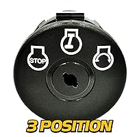 Vista 7 de HD Switch - Paquete de 2 - Interruptor de llave de encendido para John Deere Scotts Sabre GY00191 con 4 llaves y 2 mosquetones gratis