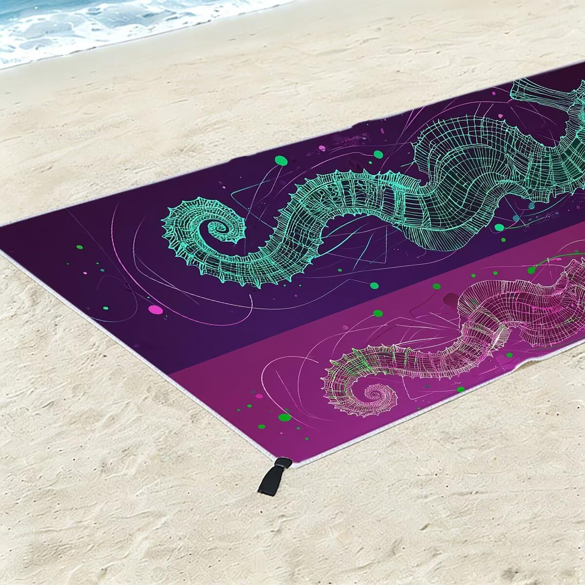 Toalla Playa Grande 100x220cm, Juego de 2 Toalla Microfibra Haima, Secado Rapido Toallas para Gimnasio Compacta, Antiarena Toallas Microfibra Gimnasio para Natación Viaje Deporte, Regalo Hombre -3842