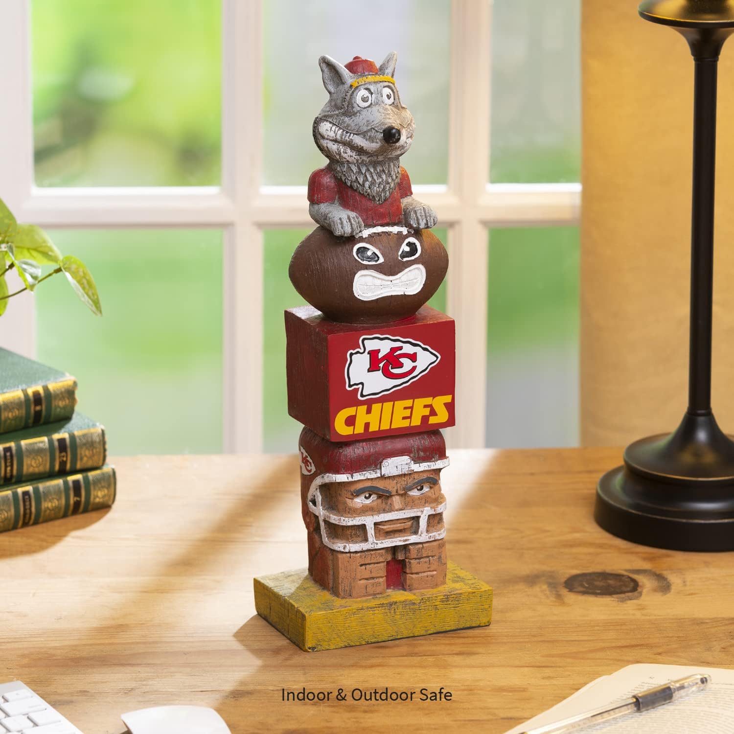 Team Sports America NFL Kansas City Chiefs 16 Inch Outdoor Safe Garden Statue | Weatherproof Waterproof Resin Figurine Statuary for Indoor or Outside | Gift for Him or Her Office Desk Tabletop