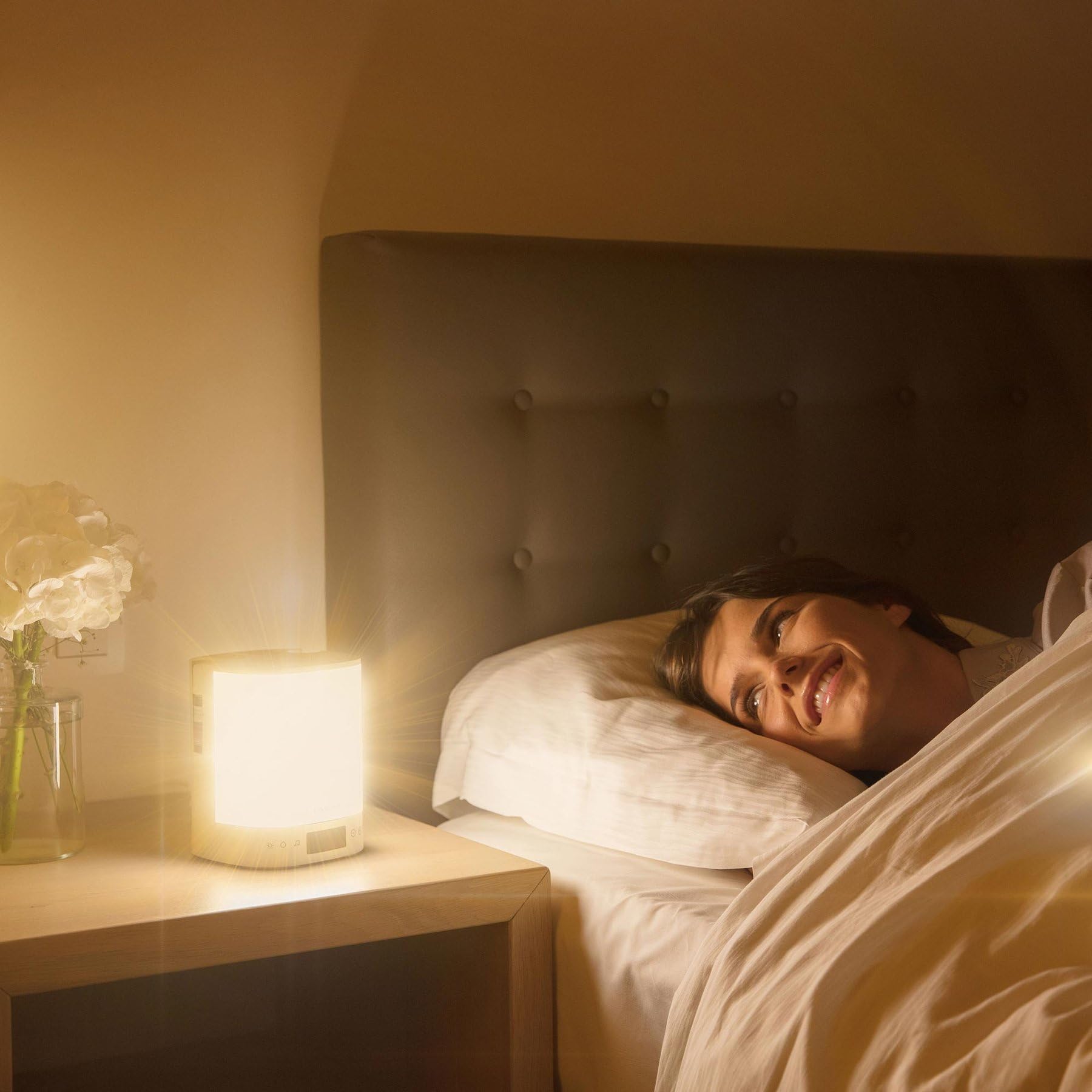 Réveil lumière - Aube et crépuscule - Diffuseur huiles essentielles - Sons