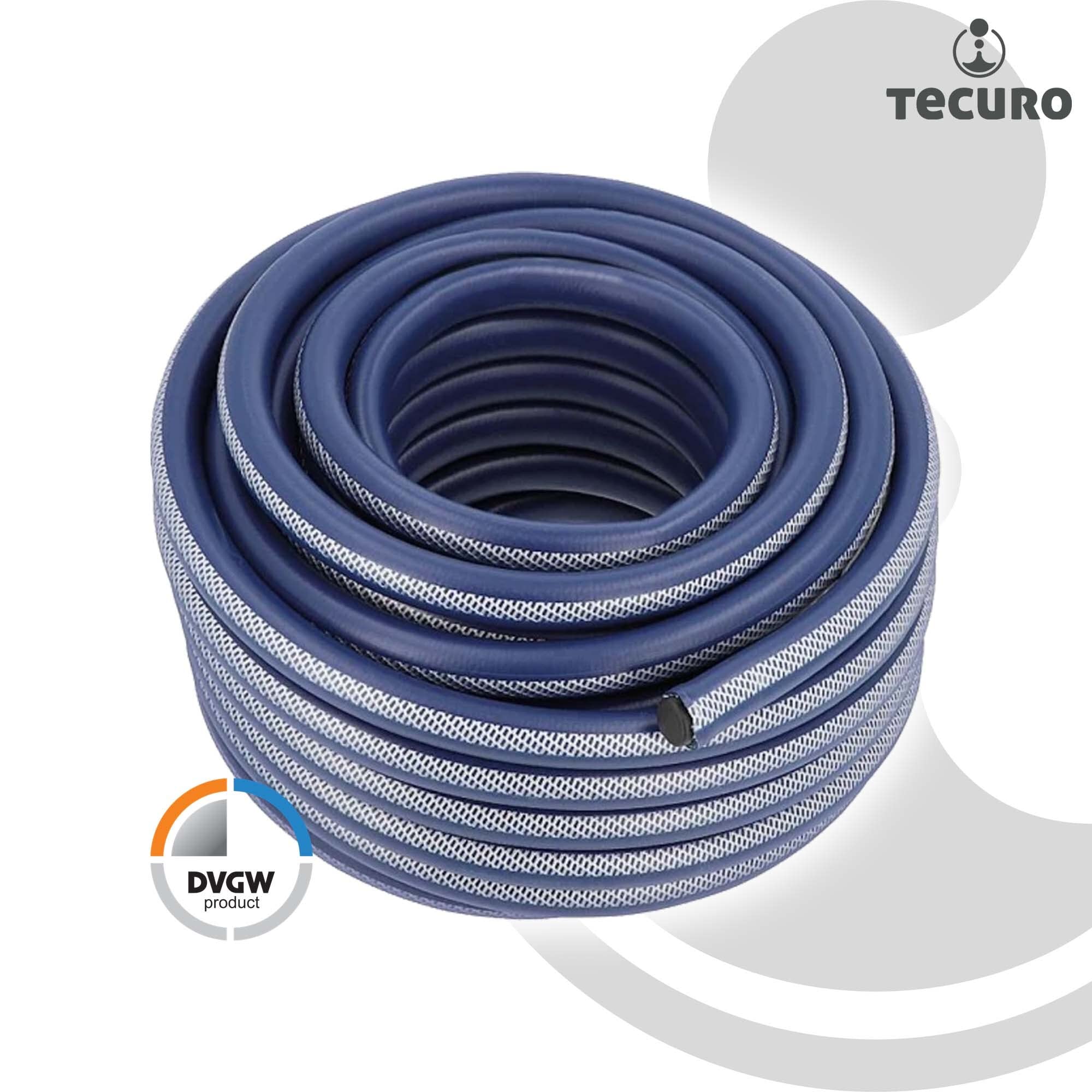 tecuro Trinkwasserschlauch - FITT-PURE, 3/4 Zoll (DN 20), 10 bar, 50 m Rolle, KTW-DVGW