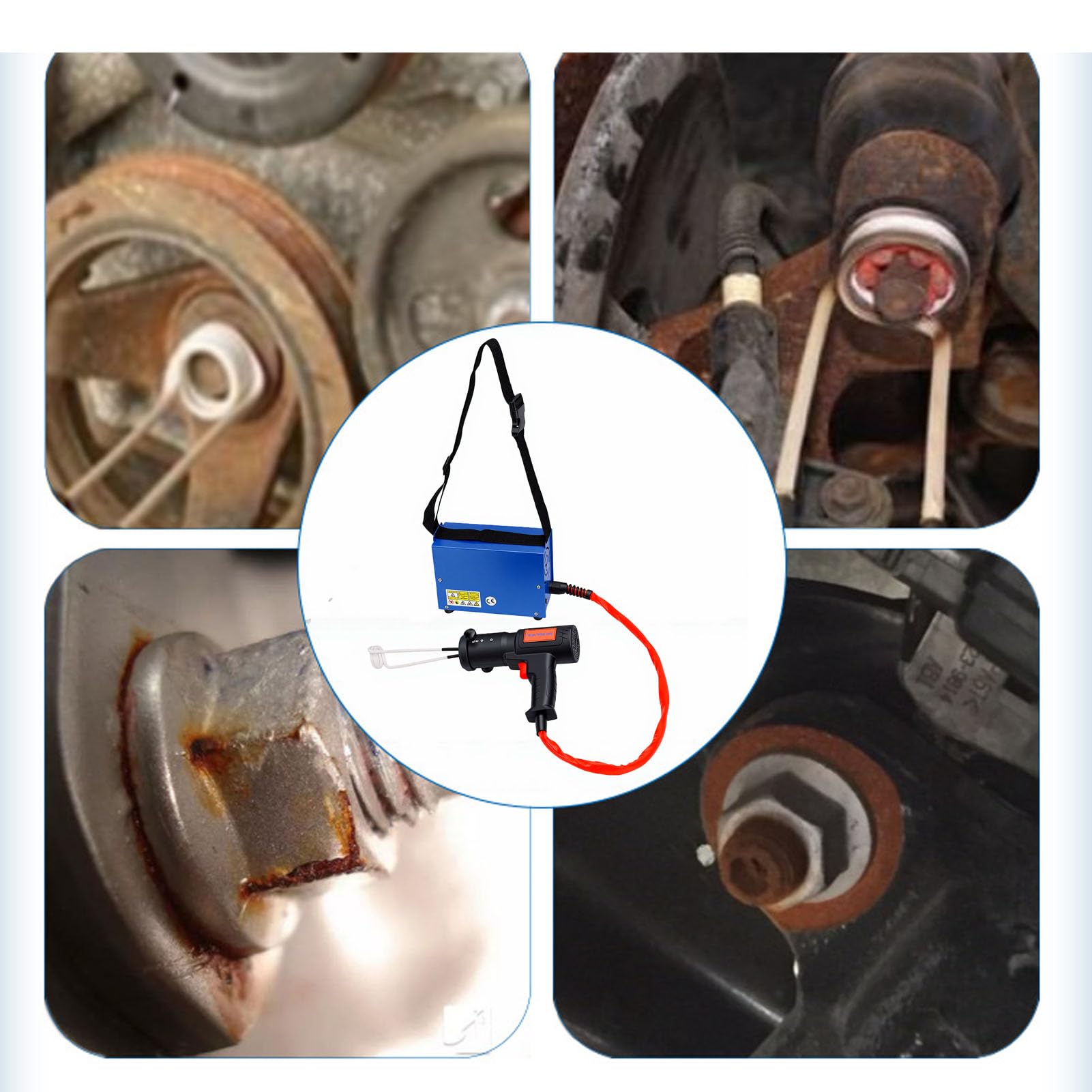 FTVOGUE Nagrzewnica Indukcyjna 25S Narzędzie do Usuwania Zardzewiałych śrub dla Mechaników Zawiera 4 Cewki i Akcesoria Grzewcze (ABS)