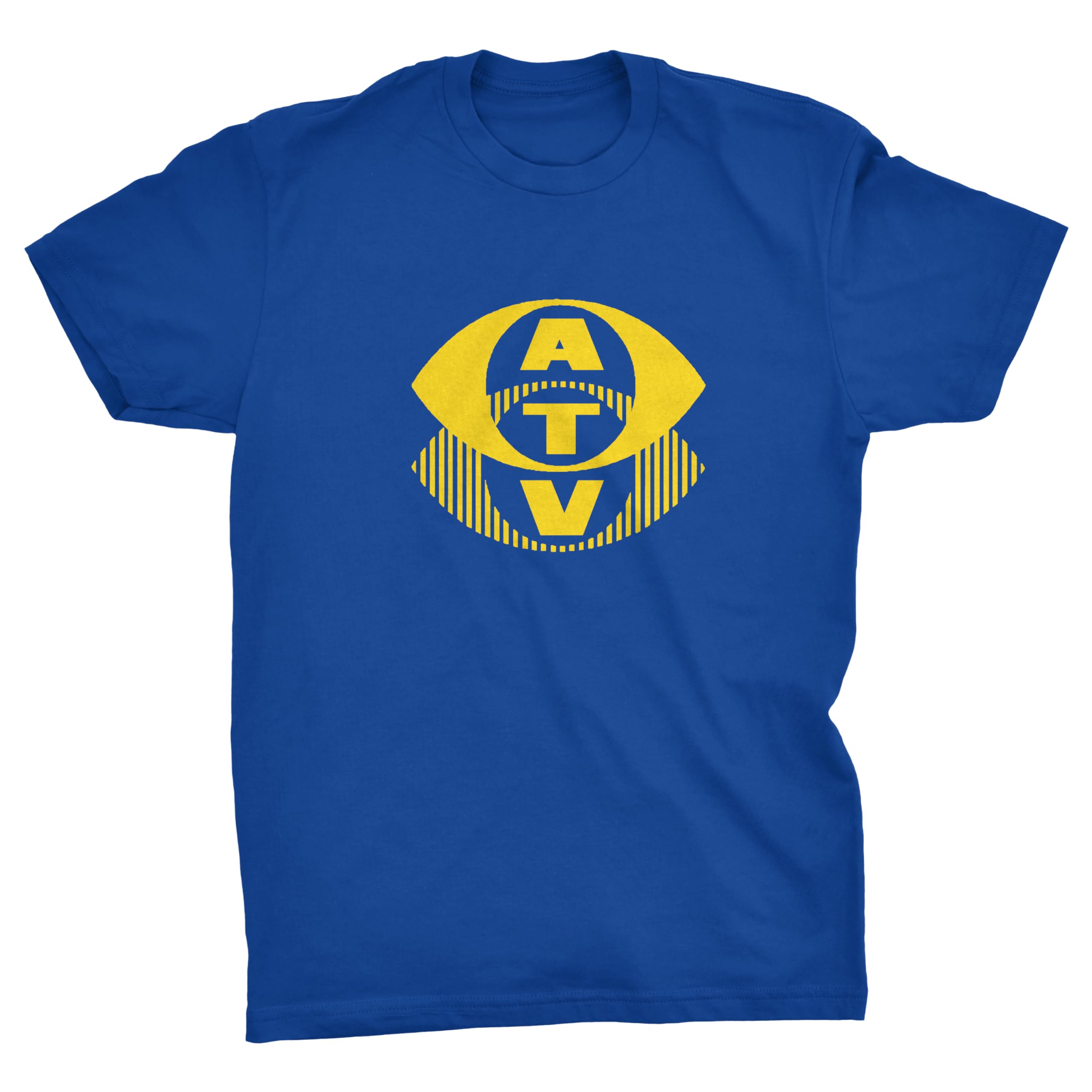 Viper ATV Associated Television Retro Regional Tv Station T-Shirt (Blue, L)