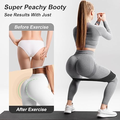 Miniatura 6 de Booty Bands Set, Resistance Bands for Working Out, Exercise Bands for Women and Men Legs and Butt, Stretch Bands for Pilates, Yoga Starter Set