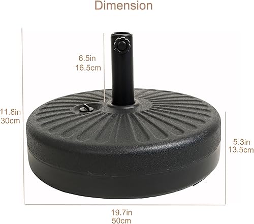 Miniatura 5 de Sombrilla C-Hopetree Cantilever Offset para exterior, con base pesada