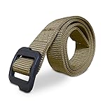 MISSION ELITE Heavy Duty EDC Tactical Belt - Two-Layer Reinforced Nylon with No Metal - Stiffened for Concealed Carry EDC Holsters Pouches Security Military Wilderness