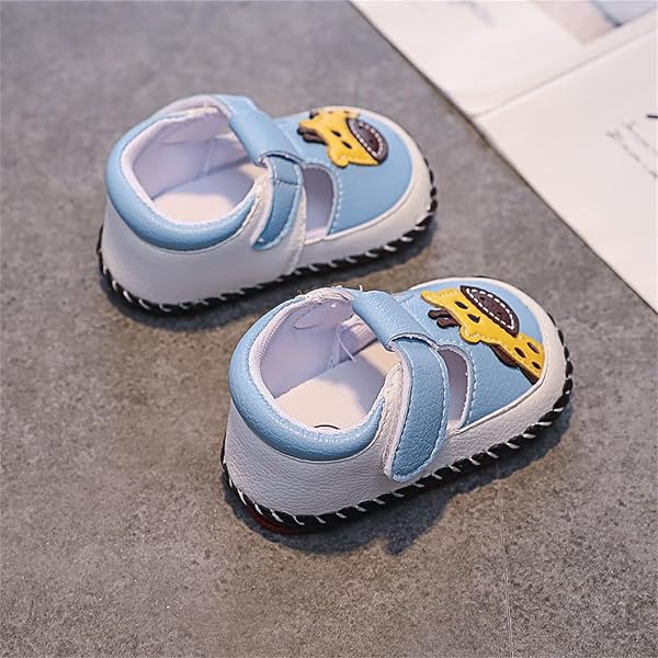 Sandales pour bébé garçon et fille - Chaussures de marche mignonnes et décontractées - Semelle souple en caoutchouc antidérapant - Chaussures d'extérieur pour berceau - 3