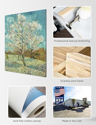 Vista 717 de DECORARTS - Almond Blossom Tree - Vincent Van Gogh Art Reproduction. Giclee Canvas Prints Wall Art for Home Decor 30x24