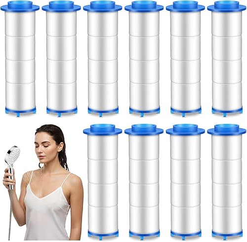 10PCS Shower Head Filter Replacement, 2.4 Inch Shower Dropse Head Filter, Pp Cotton Replacement Cartridge, Suitable for Various Specifications of