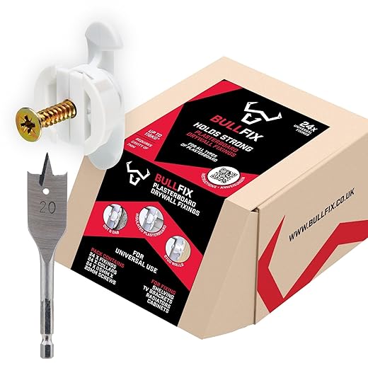 Bullfix 'Universal' Starter Pack - Heavy Duty Drywall Anchors, Holds up to 255lbs, Wall Anchors Stronger Than Toggle Bolt Butterfly Bolts or Snap Toggler, Anchor for Hollow Dry Wall, Kit with Screws