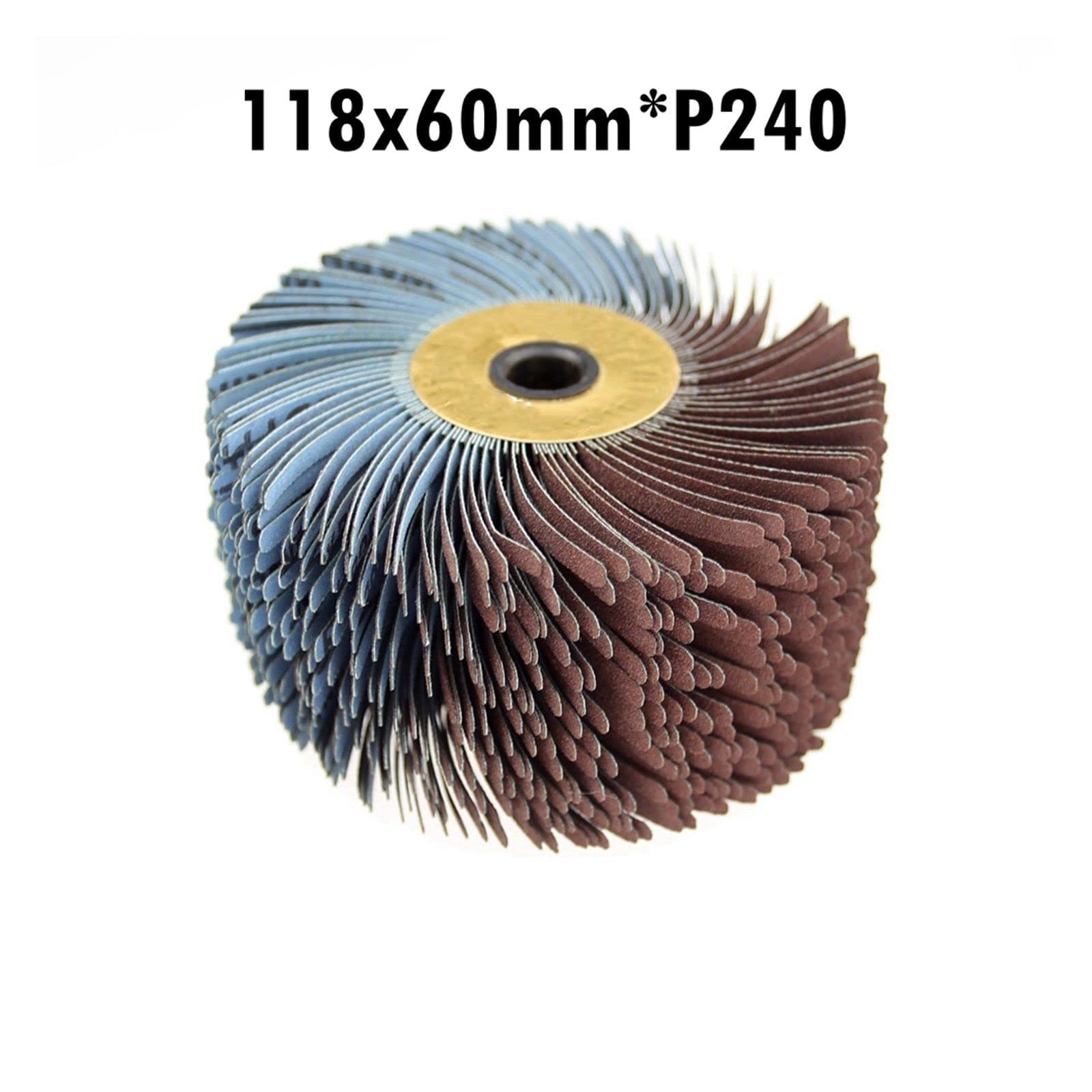 ZZSRJ Mola abrasiva for Trapano a Spazzola for lucidatura a Filo in Tessuto abrasivo da 1 Pezzo (Color : 118x60mm P240)