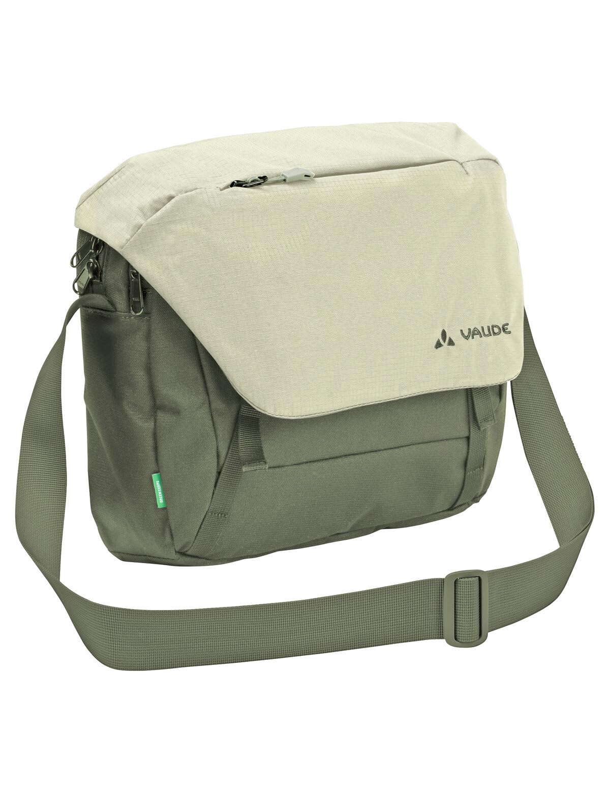 VAUDE Umhängetasche ROM S III - hochwertige Messenger Bag Herren & Damen aus recyceltem PET, wasserabweisende Schultertasche mit Notebook-Fach für den urbanen Alltag - cedar wood