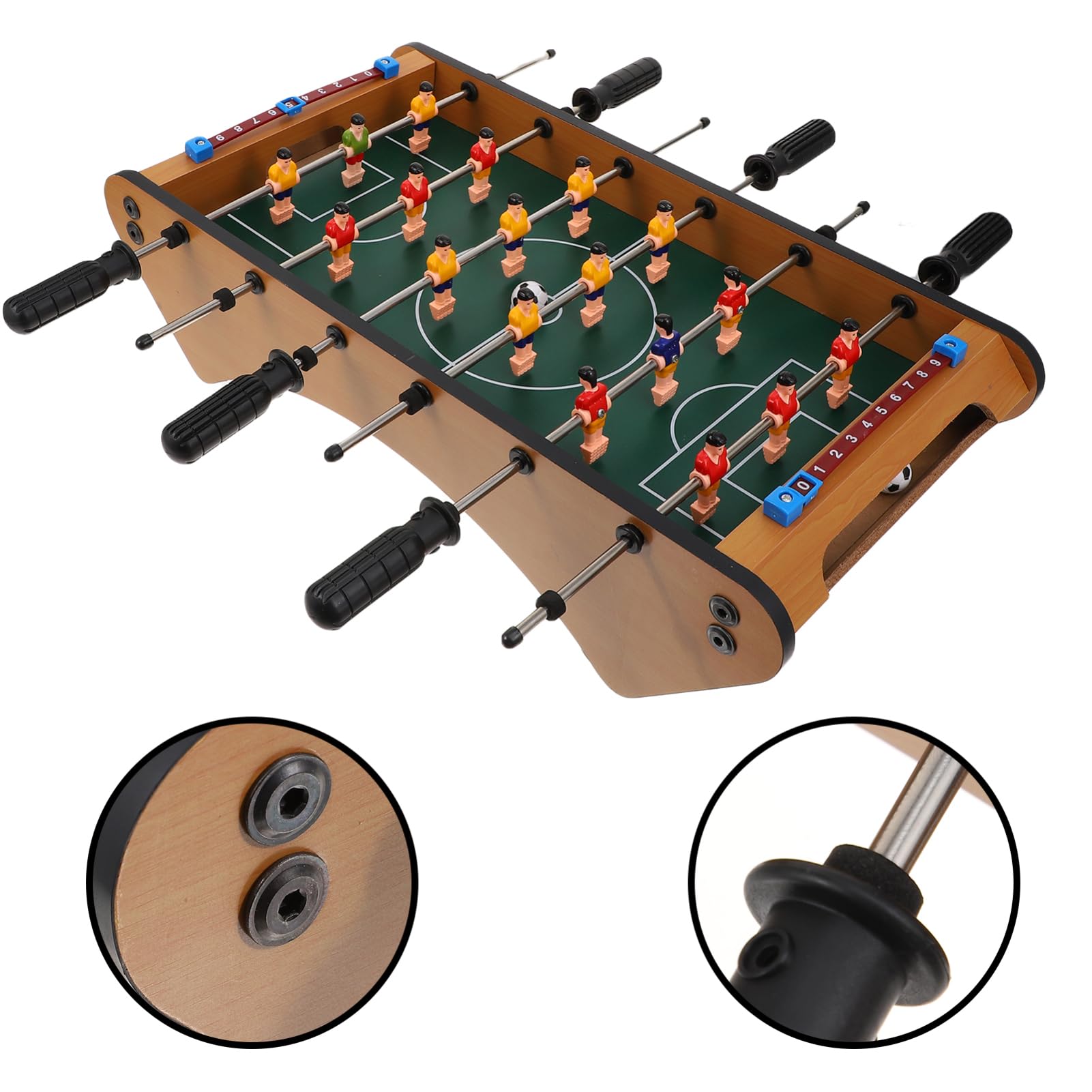 Yardwe Gioco Giocattolo Interattivo Genitore-figlio di Calcio Creativo da Tavolo Verde in Plastica e Acciaio, Miglioramento Coordinazione Mano-occhio per Festa Scuola Decor