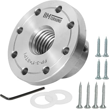 3 Steel Wood Lathe Faceplate,Faceplate for Wood Lathe,Lathe Face Plate Fit for 1X8TPI Spindle