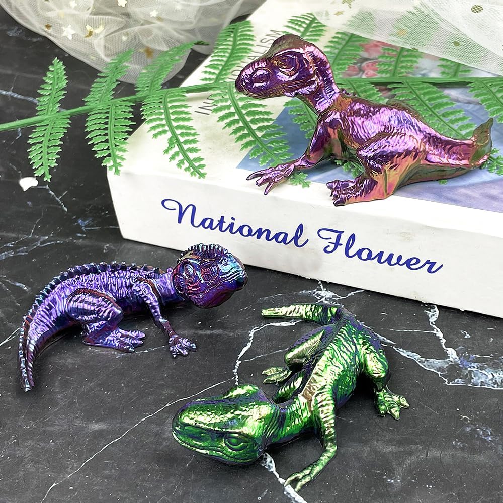 RESINWORLD Set of 6 Pieces 3D Dinosaur Silicone Molds, Dino Baby Resin Mold, Cute Animal Dinosaur Mold for Resin Plaster Clay Casting