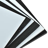 Vista 1 de BuyPlastic Repro Black UHMW Polyethylene Plastic Sheet 1/2" x 24" x 24", Ultra High Molecular Weight Polyethylene Board, Size 23.75 in x 23.75 in