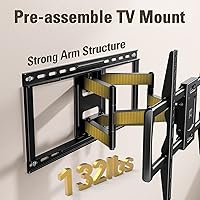 Vista 2 de Mounting Dream Full Motion TV Wall Mount for Most 42-90 Inch TVs, Heavy Duty Wall Mount TV Bracket with 6 Strong Articulating Arms, Max VESA