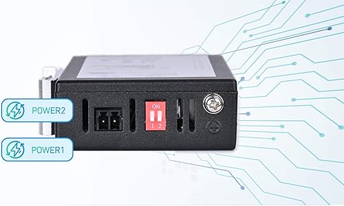 Miniatura 7 de InHand Networks - Interruptor Ethernet industrial no administrado de 3 puertos, convertidor de medios, 2* 10100 Base-T (X), 1* 100Base-FX, fibra SC