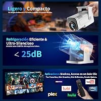 Nonete 1080P FHD Mini Projektor WiFi 6 Bluetooth 5.2 Android TV HDMI USB 4