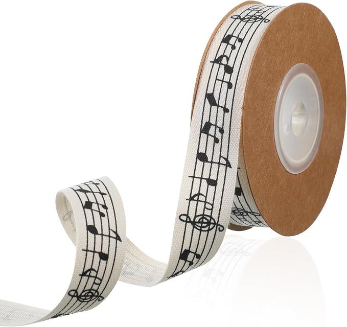 Note With A Ribbon Amazon.com: 10.9 Yards Music Note Ribbon Jingle Bells Ribbons Polyester ...