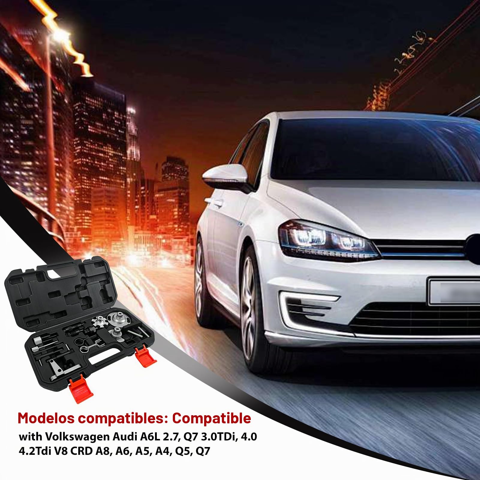 JAOGAUS Herramienta de Sincronización de Motor Diésel | compatible con A6L 2.7, Q7 3.0TDi, 4.0 4.2Tdi V8 CRD A8, A6, A5, A4, Q5, Q7