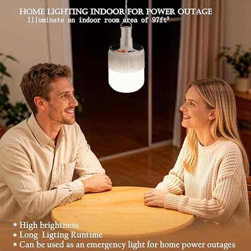 Miniatura 9 de [4000 mAh] Luces solares para camping, linterna portátil recargable, LED, control remoto, lámpara de tienda de campaña, impermeable, 5 modos,