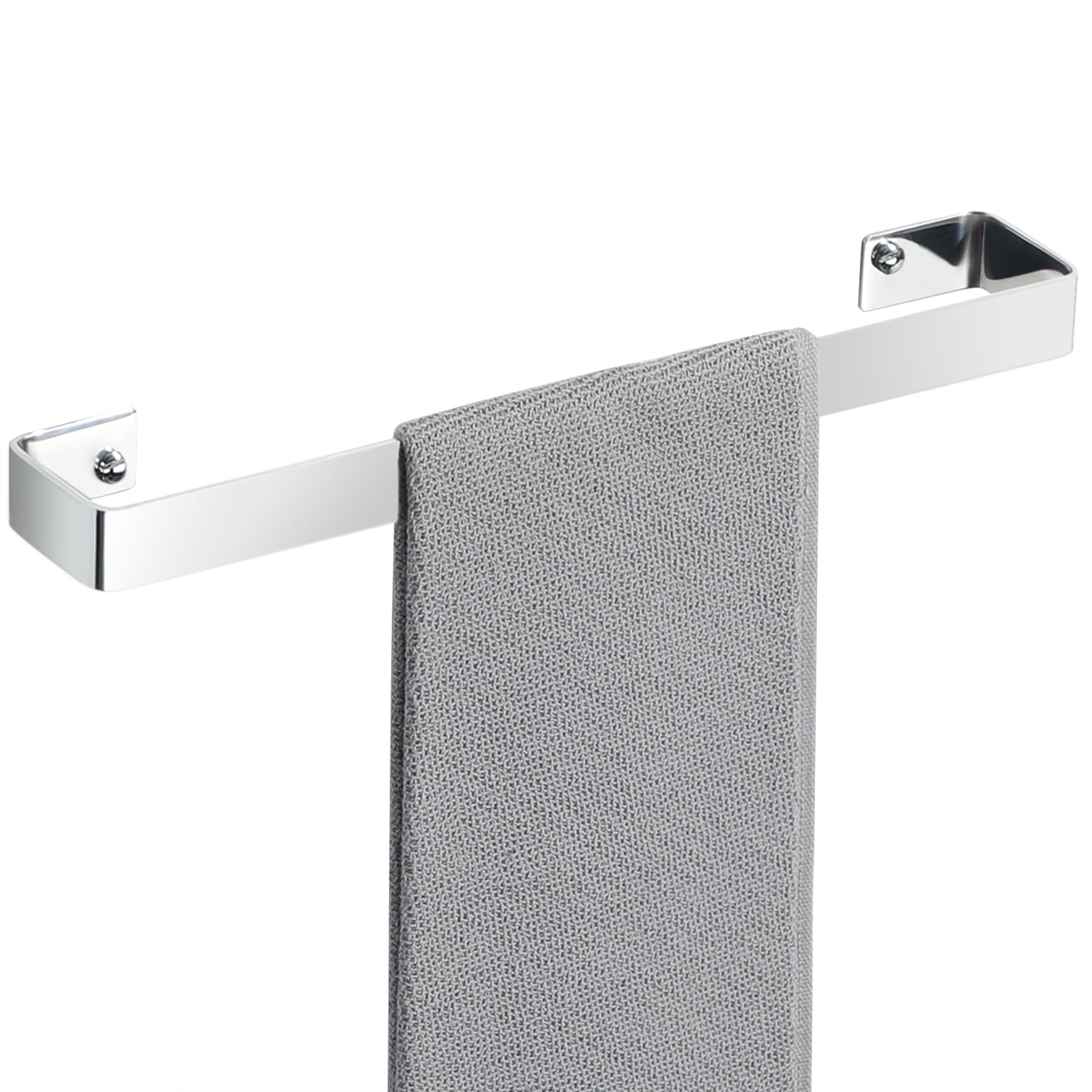 Mooche Chrome Towel Rail Wall Mounted, Hand Towel Holder, SUS304 Stainless Steel Towel Bar, Multi-Function Towel Rack for Bathrooms, Living Rooms, Balconies,Bedroom,Kitchen, 40CM