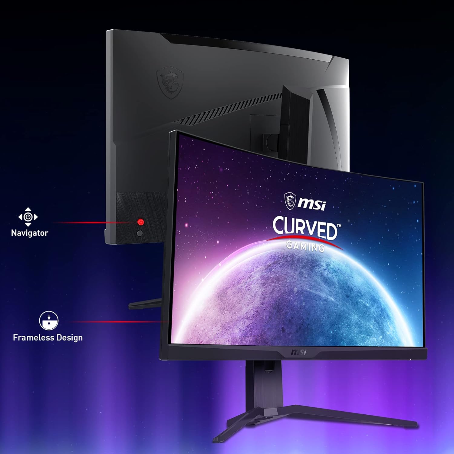 MSI G272CQP - Monitor curvo da gaming - 27, 16:9 WQHD (2560 x 1440), 2K, VA, 170Hz, 1ms, 1000R, FreeSync Premium, HDR, DisplayPort, HDMI, ampia gamma di colori, anti-sfarfallio, meno luce blu, nero MSI G272CQP - Monitor curvo da gaming - 27, 16:9 WQHD (2560 x 1440), 2K, VA, 170Hz, 1ms, 1000R, FreeSync Premium, HDR, DisplayPort, HDMI, ampia gamma di colori, anti-sfarfallio, meno luce blu, nero