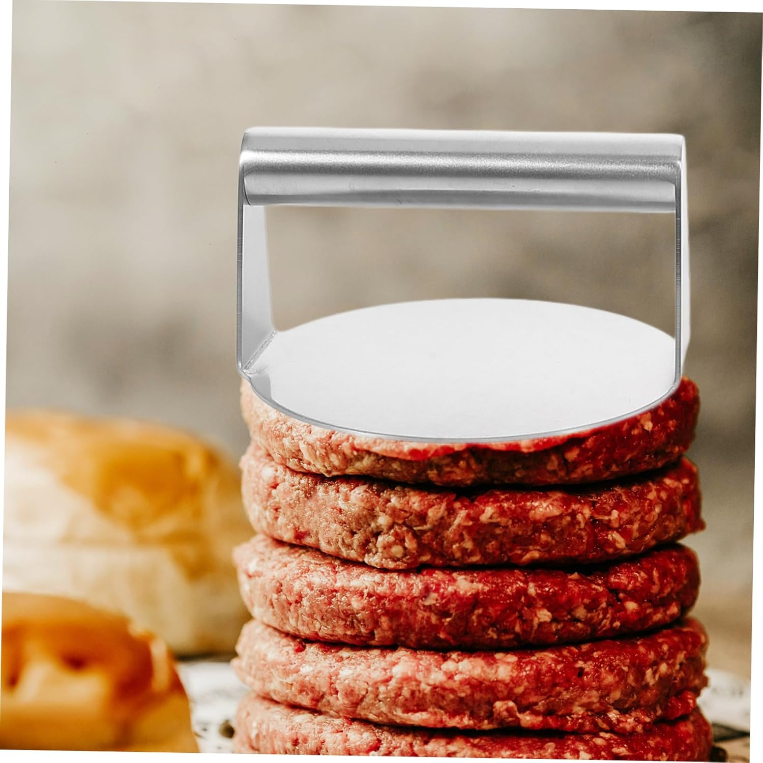 Stainless Steel Burger Press Pot Cover Grill Accessories BBQ Griddle Tools