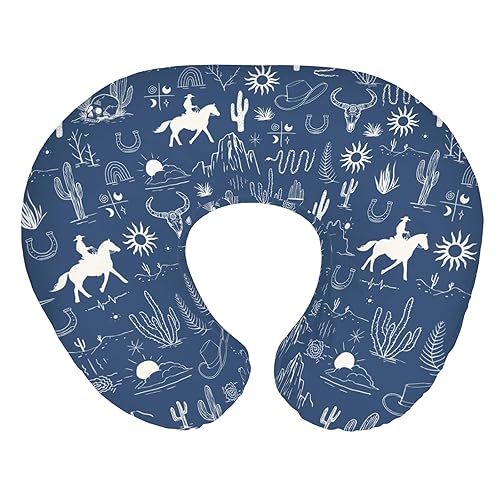 Western Cowboy - Fundas de almohada de lactancia para niños y niñas, cactus del oeste salvaje, serpiente, ganado, cráneo, sol, lactancia, almohadas