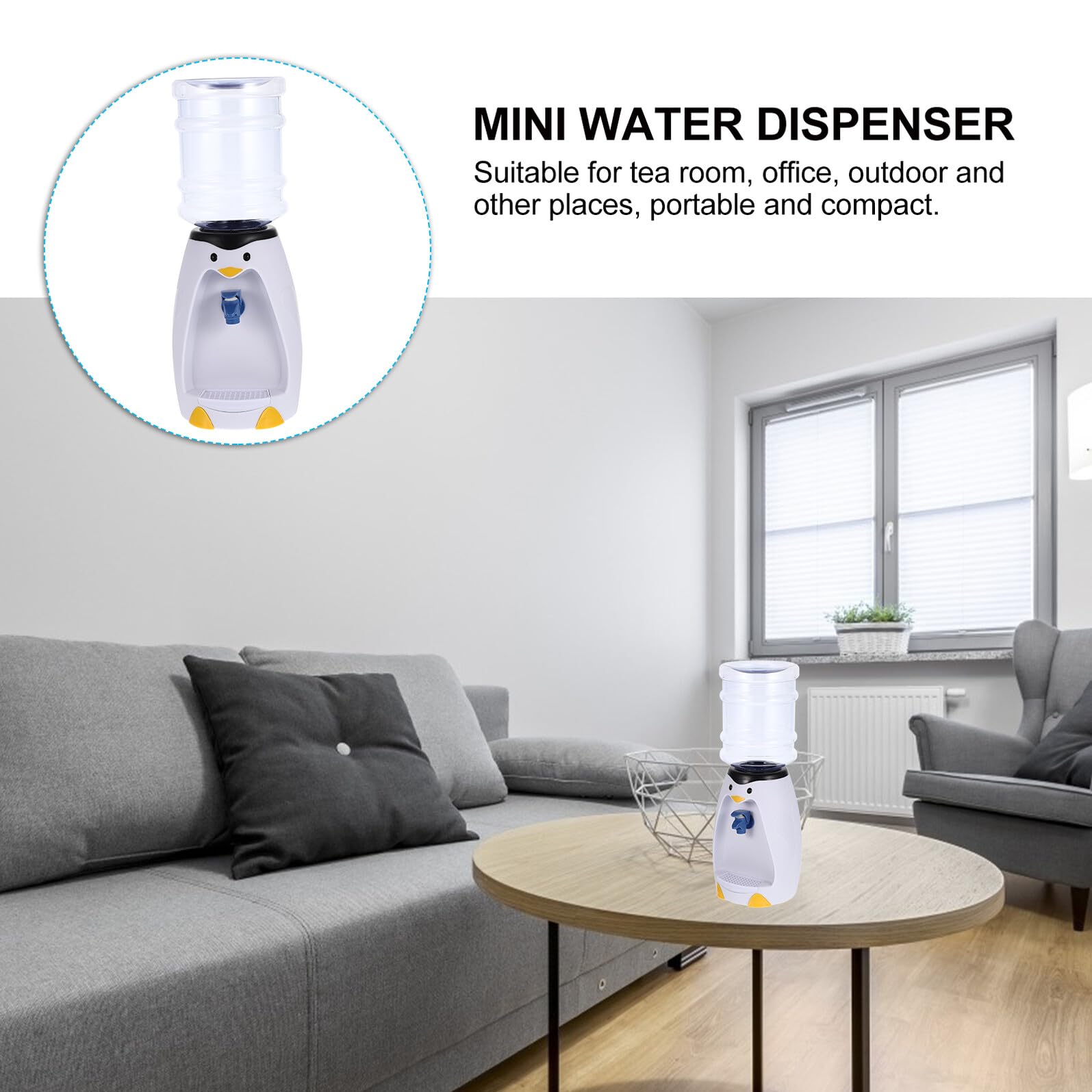 Mipcase Mini Dispensador de Agua Pequeño de Plástico Compacto y Fácil de Instalar Capacidad de 200 Ml para Uso en Casa y Oficina Color Aleatorio
