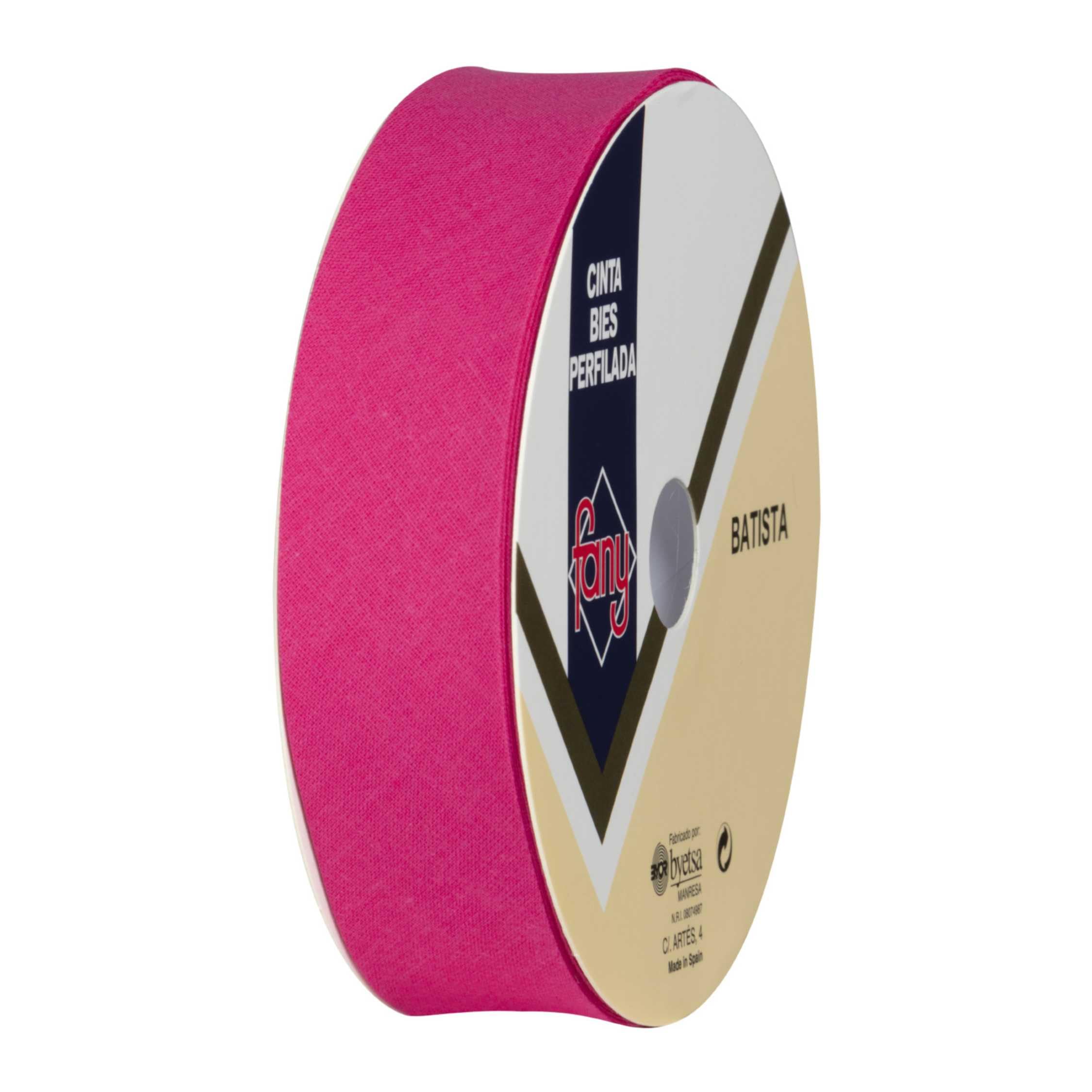 Discover Lifestyle & Fashion Fabrics Bias Binding Tape Polycotton Poly Cotton Sewing Piping Bunting Decorative Trim Edging Hemming Huge Colour Range | 25mm Wide (25 Metre Roll, Fuchsia Pink)