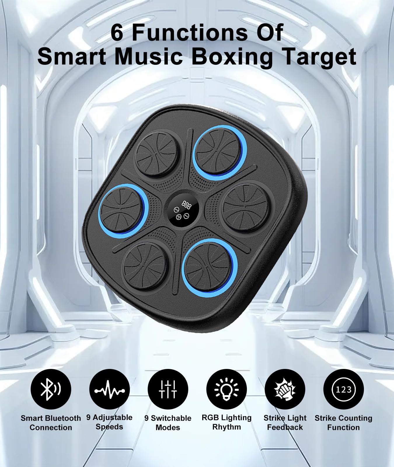 Intelligentes Musik-Boxziel verbessert die kardiorespiratorische Fitness. Interaktive Digitale Musikboxmaschine zu Hause und drinnen