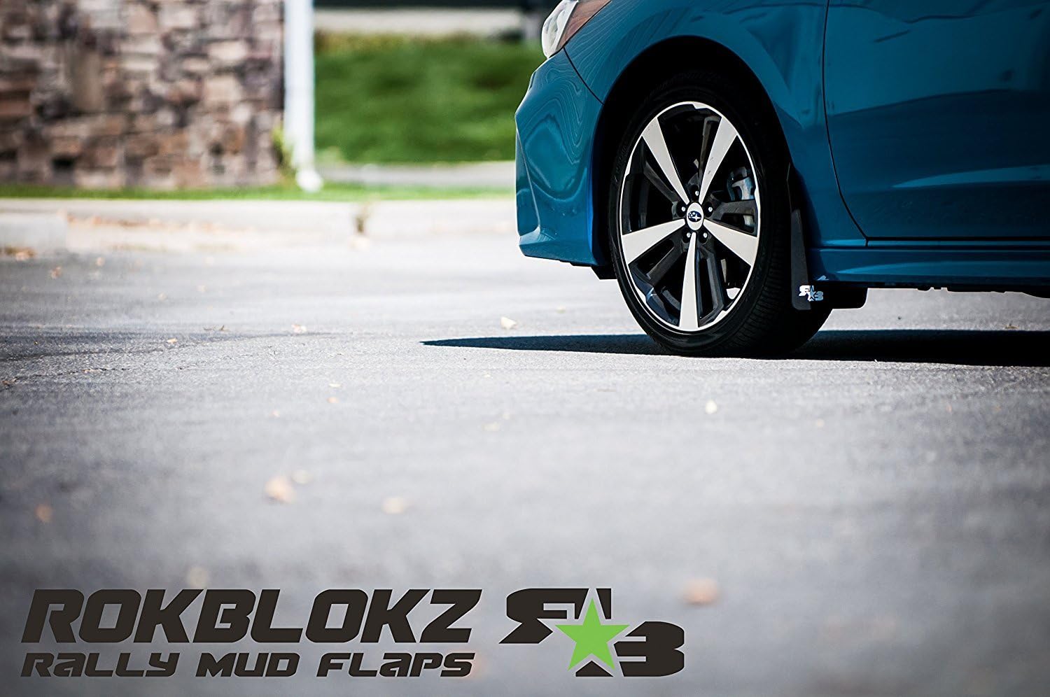 RokBlokz Mud Flaps for 2017-2023 Subaru Impreza - Multiple Colors Available - Set of 4 - Mud Guards are Custom Cut and Fit - Includes All Mounting Hardware (Black with White Logo, Short)