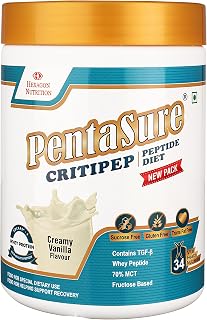 PentaSure Critipep Peptide Diet Powder | Creamy Vanilla Flavor - 400g | 100% Whey Peptide, MCT, Fructose Based Nutritional... Price In India