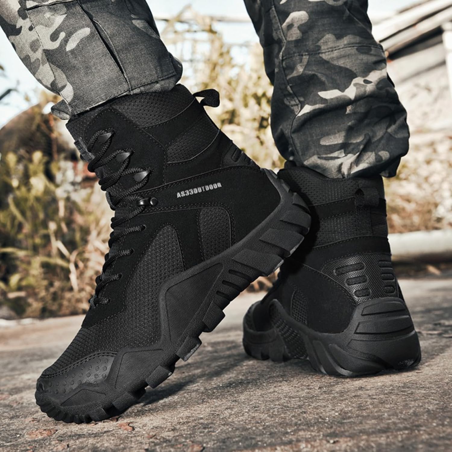 Women's High Top Military Tactical Jungle Combat Boots 6 Inch Motorcycle Ankle Chukka Boot Police Army Hiking Desert Climbing Botas
