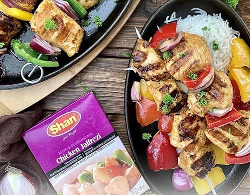 Vista 625 de Shan Mezcla de receta y condimento de pollo con mantequilla, 1.76 oz (50 g) – Polvo de especias para pollo jugoso en salsa rica de tomate