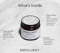 Vista 8 de Emollient Mantequilla hecha a mano con aceites esenciales, repleta de vitaminas y antioxidantes (piel sensible, 5.64 oz)