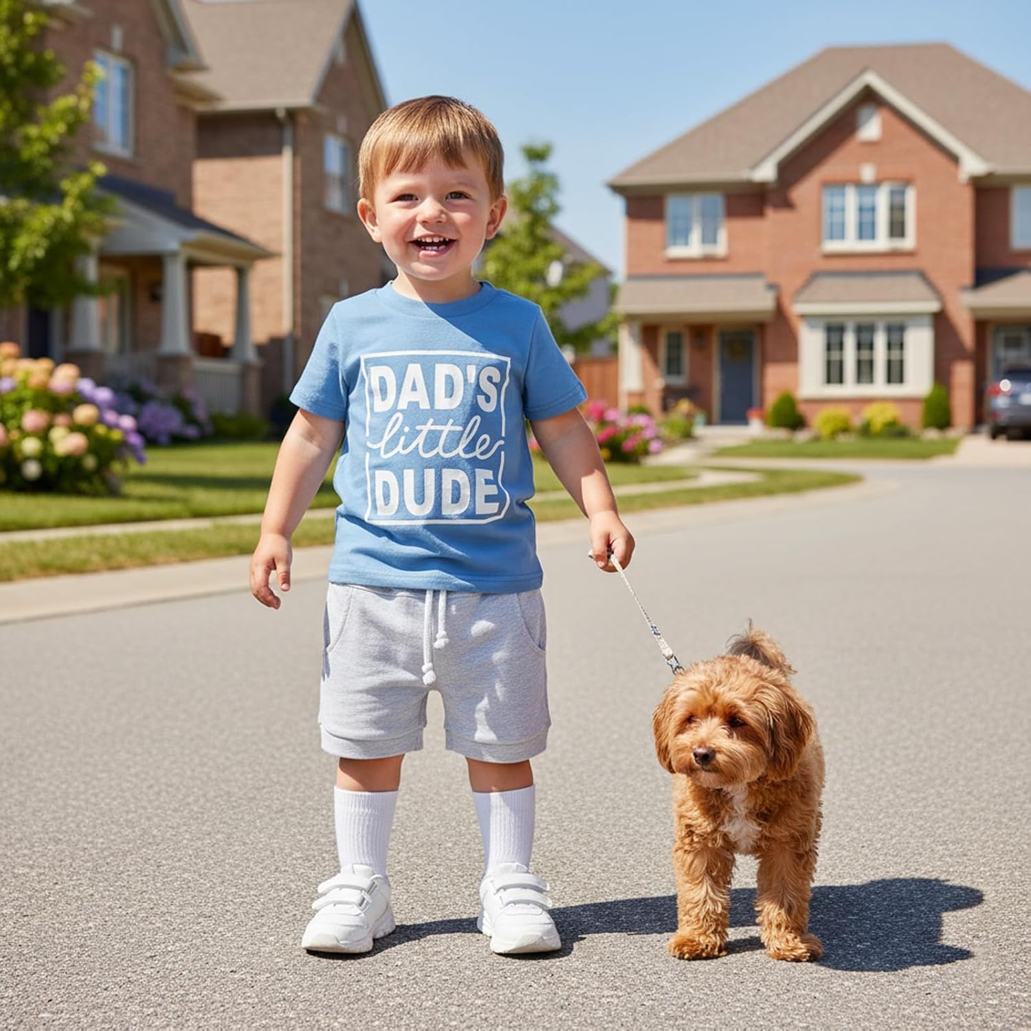 Kupretty Toddler Baby Boy Summer Clothes Letter Graphic Short Sleeve Shirt T-Shirt Tops + Casual Shorts Outfit Set - Image 4