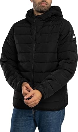 Weekend Offender Mens LA Guardia Padded Jacket, Black, XL